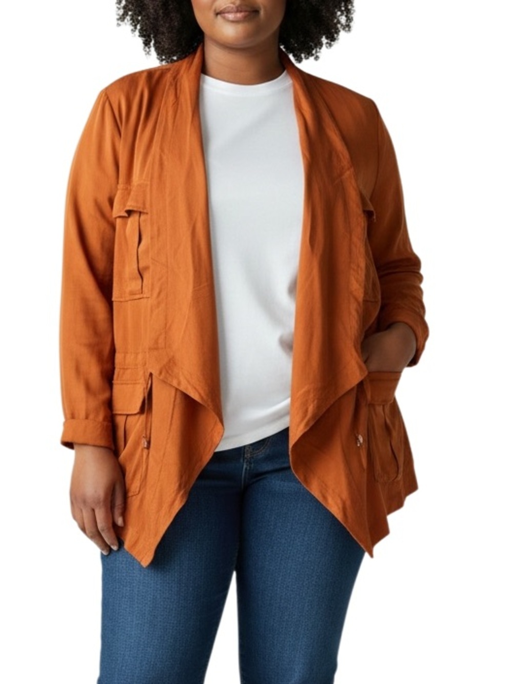 Reitman's Open Front Jacket Rust Orange
